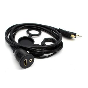6 Feet 2 M Car Audio Cable USB HDMI Extension Mount ABS And PVC Material