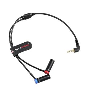 Alvin's Cables RØDE GO II/Canon C70 3.5mm TRS to Dual TA3M Mini XLR Breakout