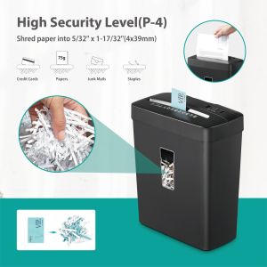 C220P 6 sheets Commercial Cross Cut Shredder 13L Basket Document Paper Shredder