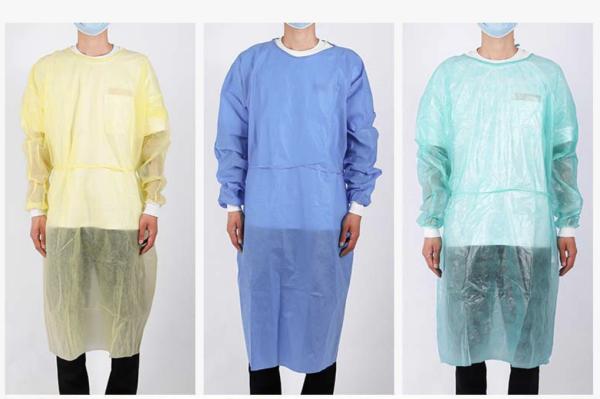 Quality Disposable Isolation Gown PP+PE Laminated Waterproof and Breathable for Lab and Hospital Use​​ wholesale