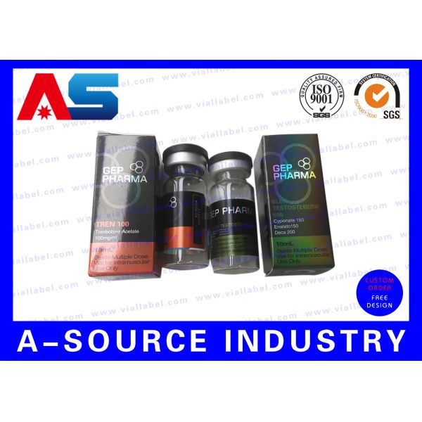 Quality Customized Hologram 10ml Vial Storage Box Regular CMYK Printing Custom Printed Boxes wholesale