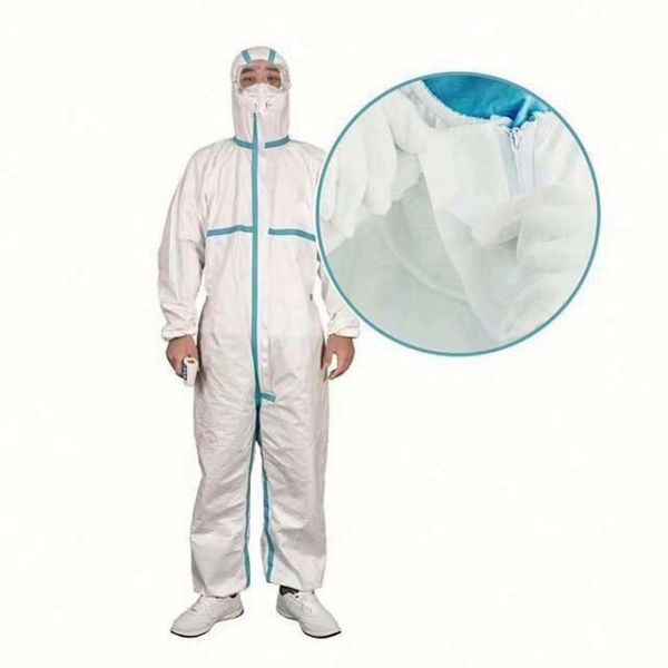 Smms White Disposable Overalls / Hospital Protective Clothing With Towels