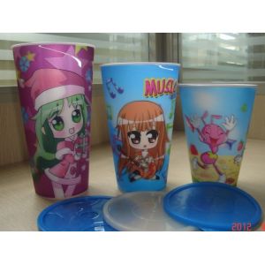 PLASTIC LENTICULAR OEM 3D Lenticular PP plastic cup communion cup with 3d flip