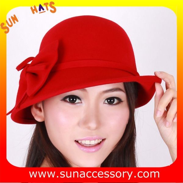 Quality 0352 unique wool felt red cloche hats ladies ,Shopping online hats and caps wholesale