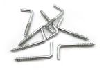 L Shape Threaded Mechanical Fasteners / Self Tapping Square Bend Screw Hooks