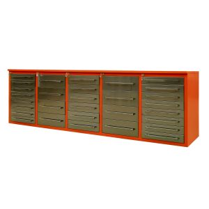 Brown 30 Drawer Tool Box Cart Steel Tool Chest Heavy Duty Metal Tool Cabinet