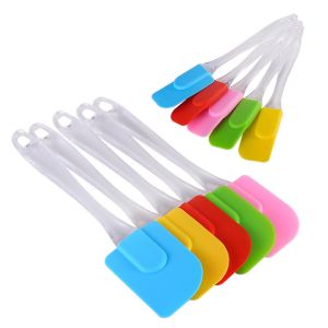 Nontoxic Detachable Silicone Pastry Scraper With Transparent Plastic Handle