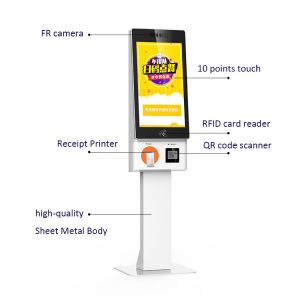 Freestanding Interactive Self Service Ordering Kiosk Shopping Mall Advertising