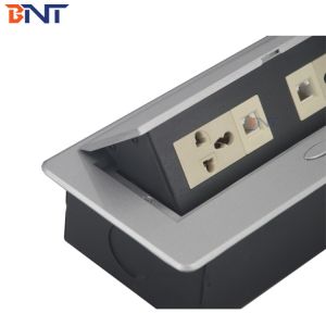 Rectangular Conference Hidden Desk Pop Up Sockets with Bottom Connection Cables​