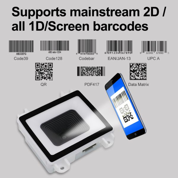 Embedded Small QR Code Scanner CMOS 2D Barcode Scanner Module For Payment Kiosk