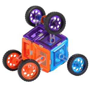 China Big Eyes Magnetic Blocks With Wheels , Remote Control Magnetic Tiles Accessories on sale
