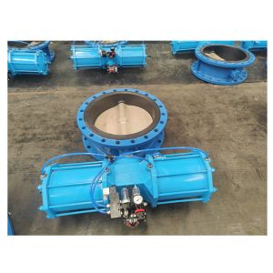 Efficiently-Controlled Butterfly Valves WCB Ductile Cast Iron Pneumatic Flanged