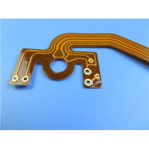Dual Layer Flexible PCB at 2 oz with 0.3mm thick Built On Polyimide
