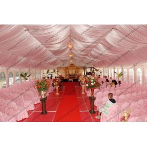 Cheap Beautiful Decorations Outside Wedding Tents Different Styles Double PVC Coated Polyester for sale