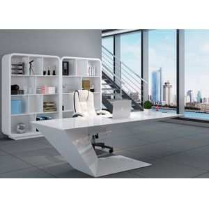 China Elegant Manager Office Furniture Creative Special Shape With White Baking Paint on sale