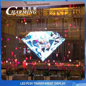 Cheap Crashproof See Through LED Screen , Aluminum Transparent LED Storefront for sale