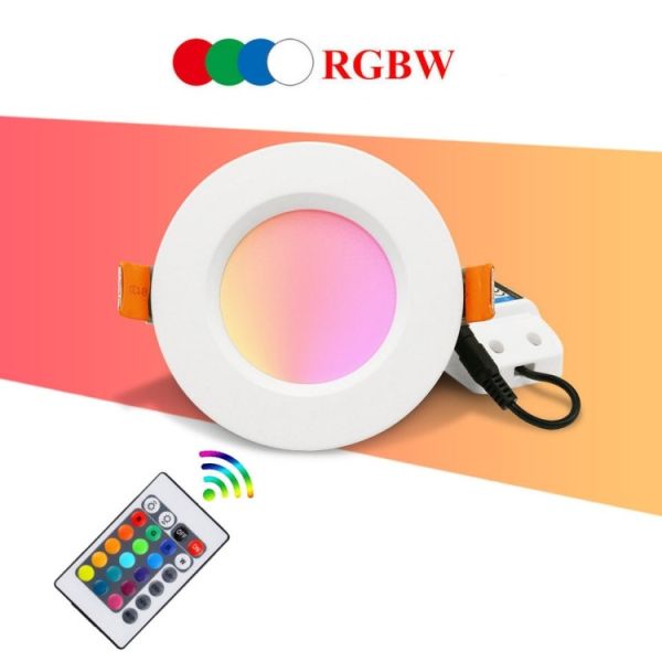 Multiple Input Voltage RGBW LED Downlight With >80Ra or 95-98 Aluminum Alloy
