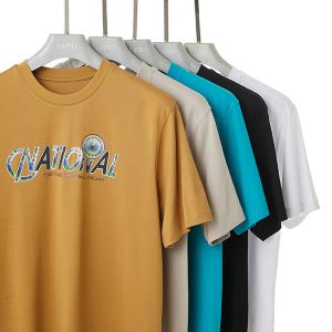 Men's Heavyweight T Shirts O-Neck Style 170-210Grams Quick Dry and Emboss
