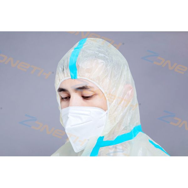 Antibacterial 37g PPE Open Front Unisex Disposable Coveralls