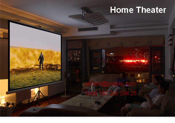 120" 16:9 foldable tripod projection projector screen HD 3D TV home theater matte white