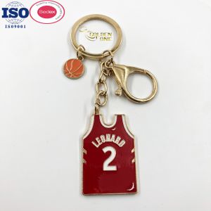 Number 24 Basketball Jersey KeyChain Custom Metal Vest Shape Personalised