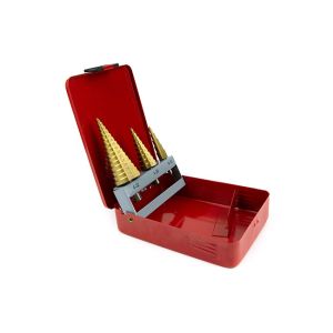 3-Piece Sets Stainless Steel Step Down Drill Bit Step Cone Drill Bits
