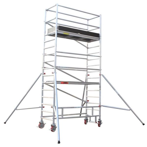 Quality Adjustable Height Aluminum Scaffold Platform Ladder 200kg/㎡ Safe Load wholesale