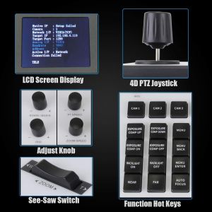 RS422 PTZ Keyboard Controller LCD IP Joystick Controller for PTZ camera