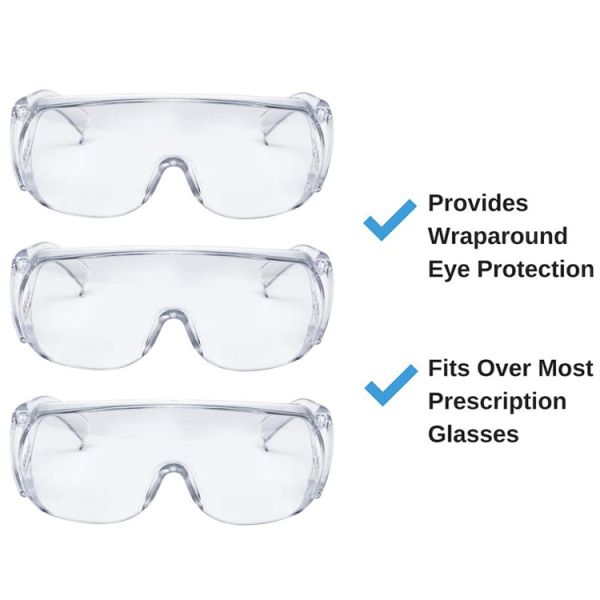 Anti Virus Medical Protective Eyewear / Clear Anti Fog Safety Glasses