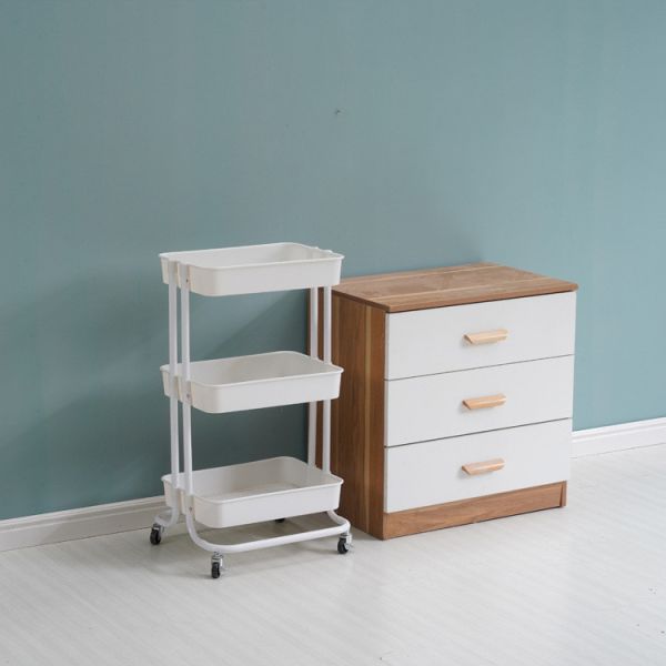 ISO Rolling Organizer Cart 3 Tier Storage Trolley On Wheels