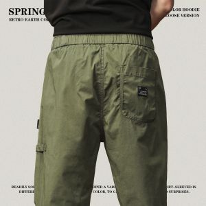 Custom Track Jogger Pants Cargo Multi Pockets Pant Men Khaki Trousers Cargo
