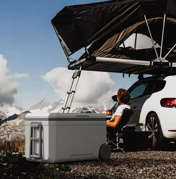 Quality 70L Outdoor Plastic Insulated Ice Cooler Box 63x34x34.5cm wholesale