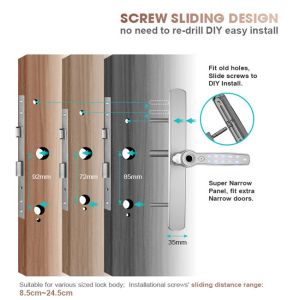 35A Bluetooth App Keypad Mortise Hook Aluminium Door Locks And Handles