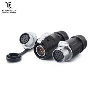 Cheap China Factory IP67 M20 Waterproof Audio Jack Plug Sockets 12 Wires Quick Panel Mount Safe Lock Connector for Signal for sale