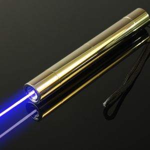 2017 New styles Golden 445nm blue laser pointer 3000mw burn match cigars cutting