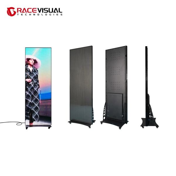 Quality P2.5 mm Digital Display Totem Indoor Screen 640 x 1920 mm Interactive Poster 3840 Hz High Refresh Rate WiFi-Controlled Rotating Stand for Events wholesale