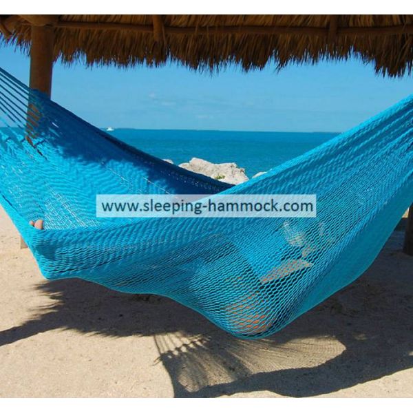 Handwoven Hand Woven Mayan Hammock Double Size , All Weather Light Blue Beach Hammock