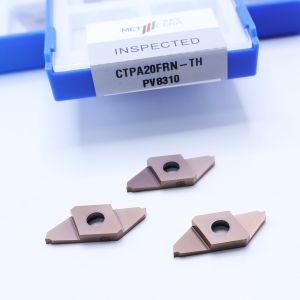 Cheap Bronze PVD Coated Carbide Parting Off Indexable Inserts for Machining Steel and Stainless Steel HV4200 CTPA20FRN-TH for sale