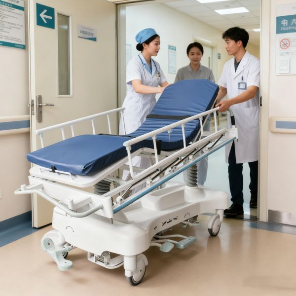 Quality Professional Hydraulic Patient Transport Gurney with Central Brake System wholesale