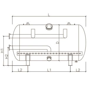 316L Stinless Steel Activated Carbon Filter Tank Horizontal Adsorption 0.6MPa