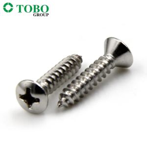 316 Stainless Steel Tapping Screws Cross Recessed Raised Countersunk DIN7983