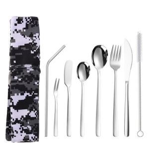 LFGB CE 7 Piece Versatile Kitchen Flatware Sets Salad Spoon And Fork Set
