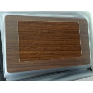 Cheap PVDF Coated 4.0mm 3D Aluminium Wood Panel With PVC Film for sale