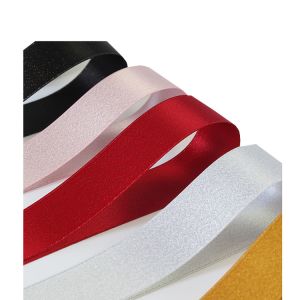 Smooth Feeling Decorative Satin Ribbon Customized Color 10 - 100MM Width