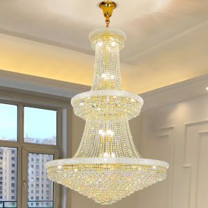 China JYLIGHTING Custom Large Indoor Decoration High Grade Hotel Villa Traditional Crystal E14 Chandelier 	Crystal Pendant Light on sale