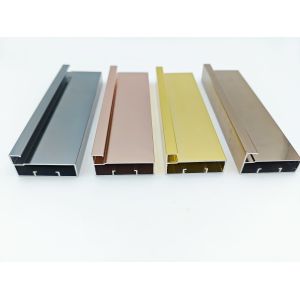 6063 T5 Aluminum Frame Extrusion Profiles , Waterproof Champagne Aluminium