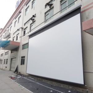 HD Flexible White Motorised Projection Screens With Fiberglass Matte Material
