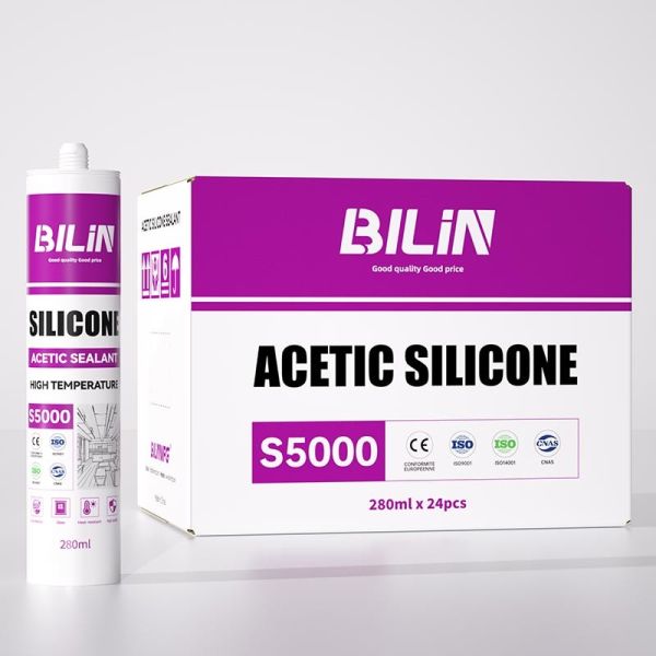 Quality S5000 Silicone Sealant Multifunctional 300Ml Fast Cure Weatherproof Flexibility Acetic Caulking 100% Silicone Sealant Adhesive wholesale