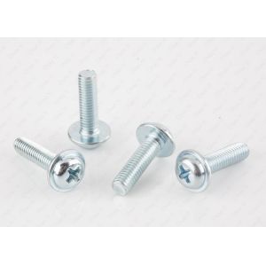 Wafer Head Metric Truss Head Machine Screws White Galvanized Cross Recessed