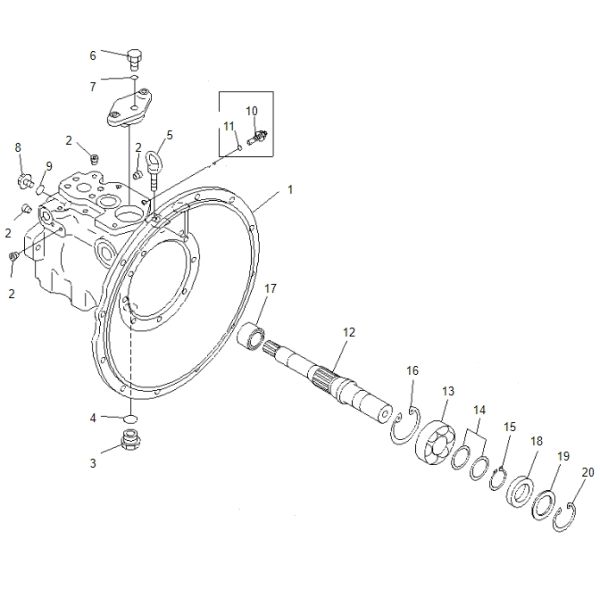 Excavator Main Pump PC75UU-3 PC78US-5 Hydraulic Main Pump 708-1W-00241 708-1W-00210 For Komatsu